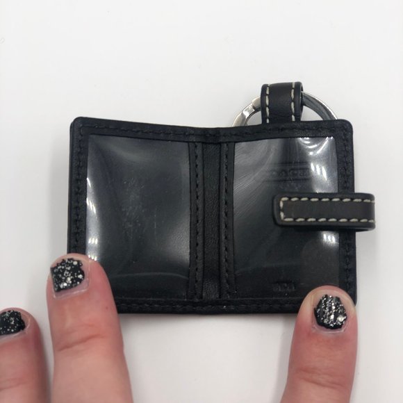 Coach Signature Photo Holder Keychain, NWOT - Picture 3 of 5